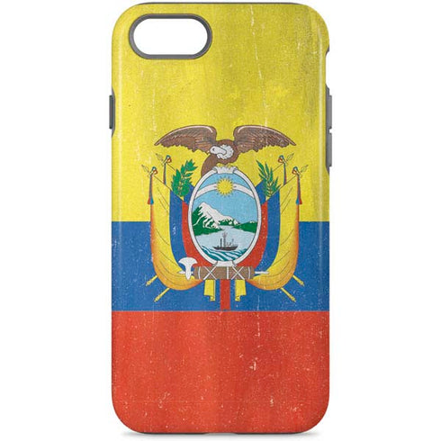 Ecuador Flag Distressed iPhone Cases